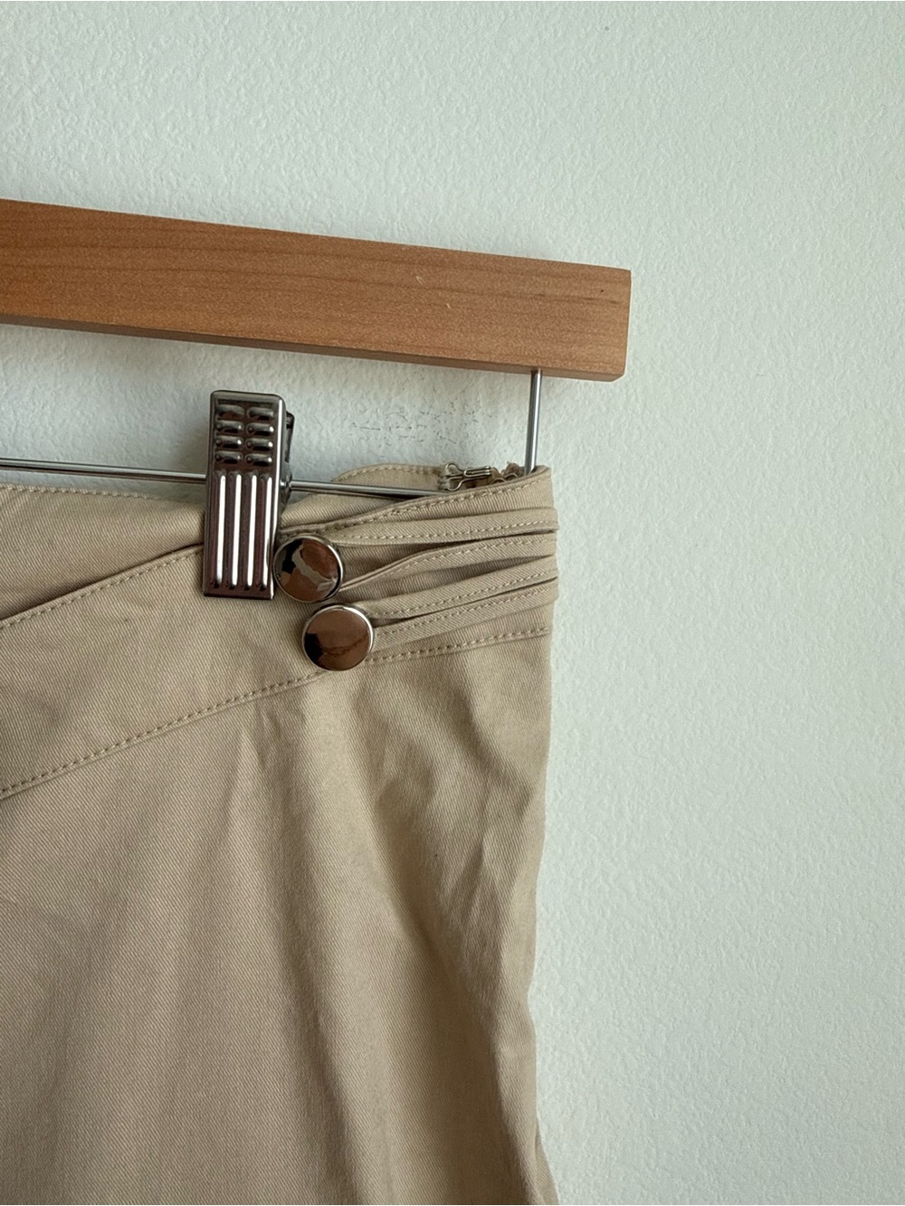 NWT Tiger Mist Jadene Pants Tan Wide Leg V Waist High Rise Trousers S - Picture 12 of 16